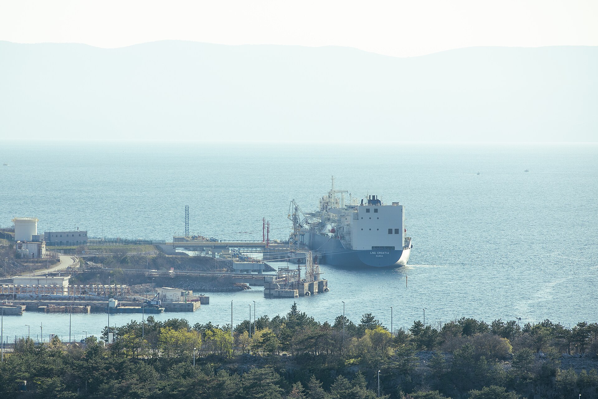Oil and gas tanker on the open sea
